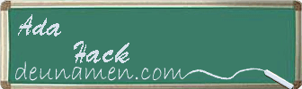 Ada Hack Visitenkarte